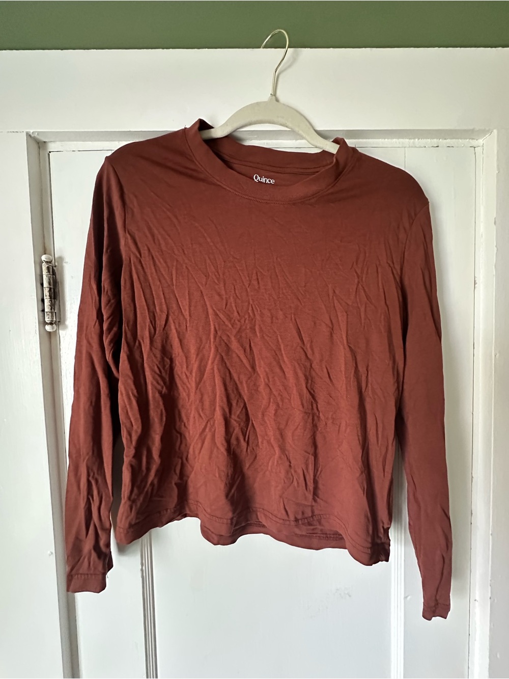 Quince Women's Long Sleeve Tee — Rust